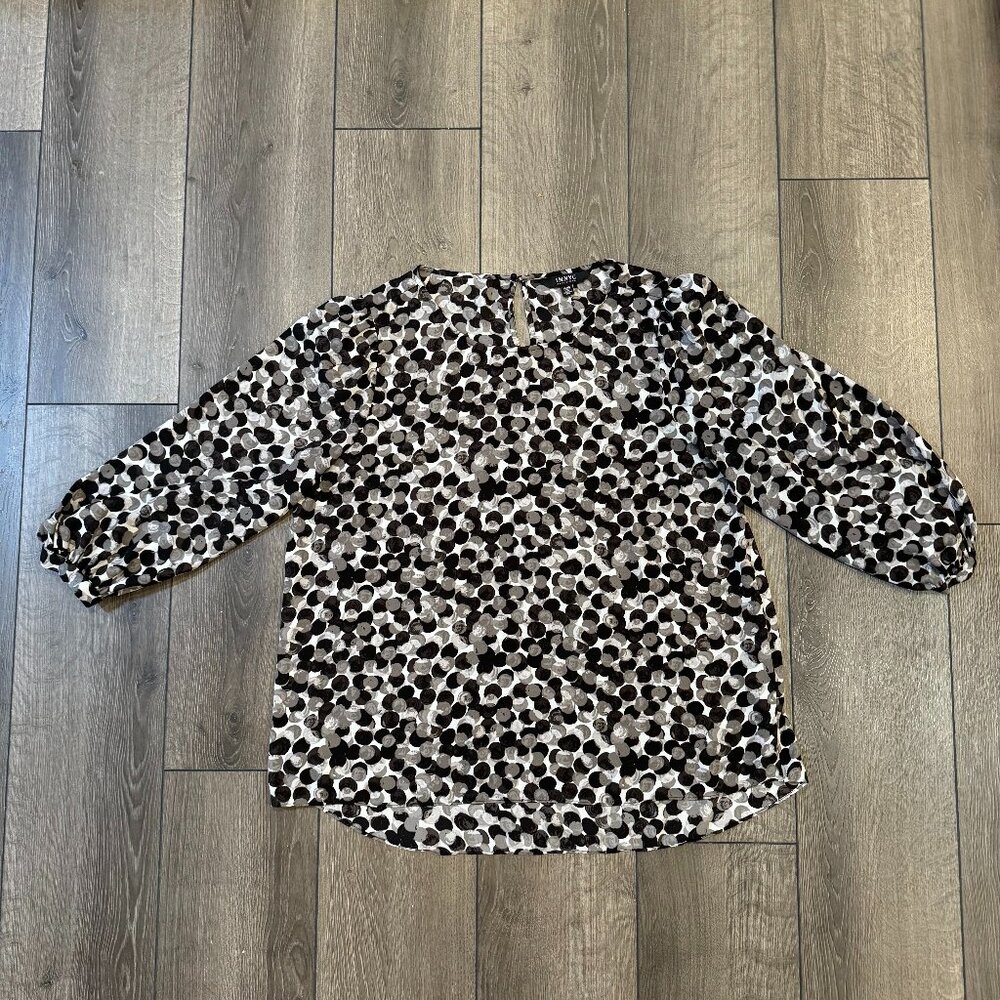 imnyc isaac mizrahi womens spotted top